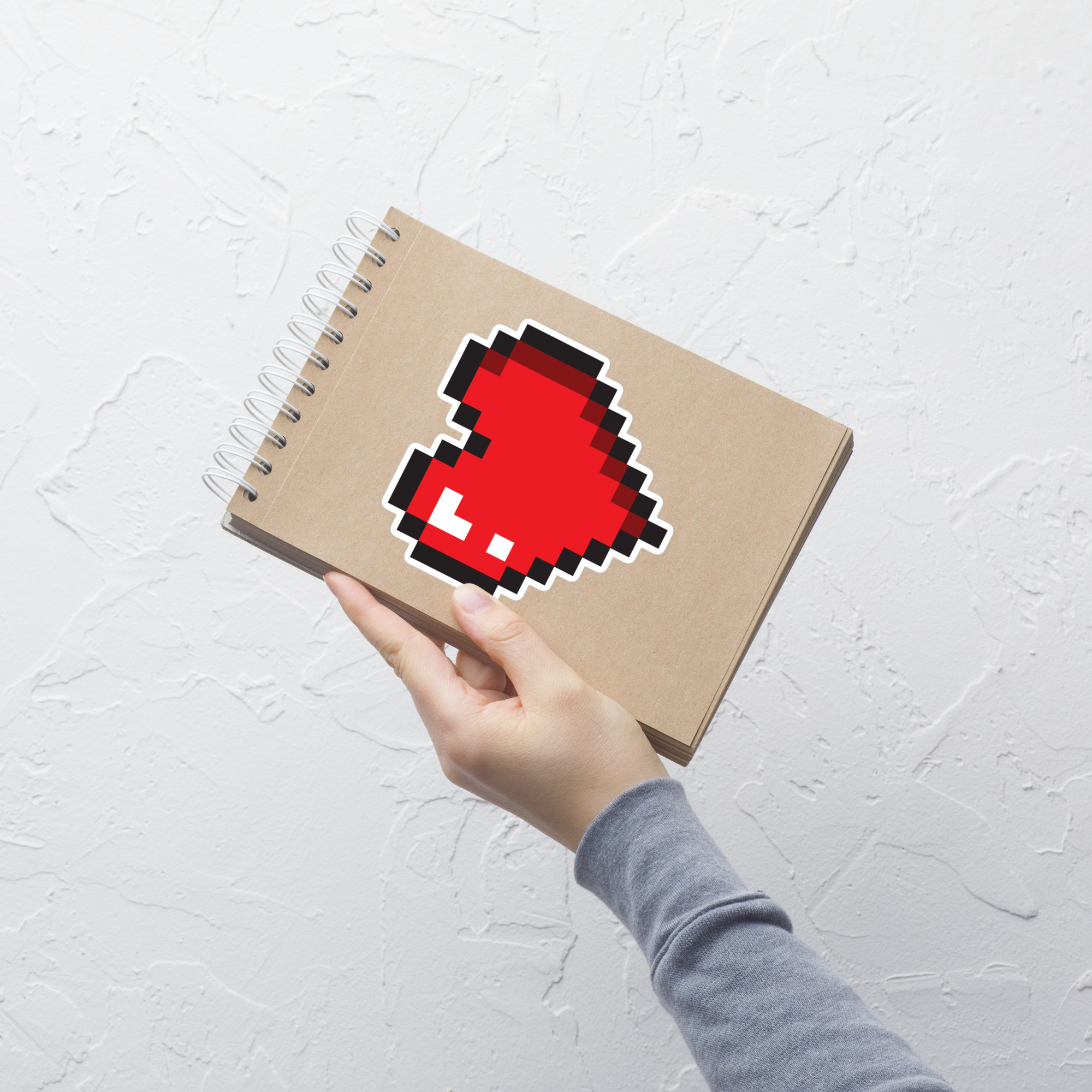 מדבקה לב פיקסל