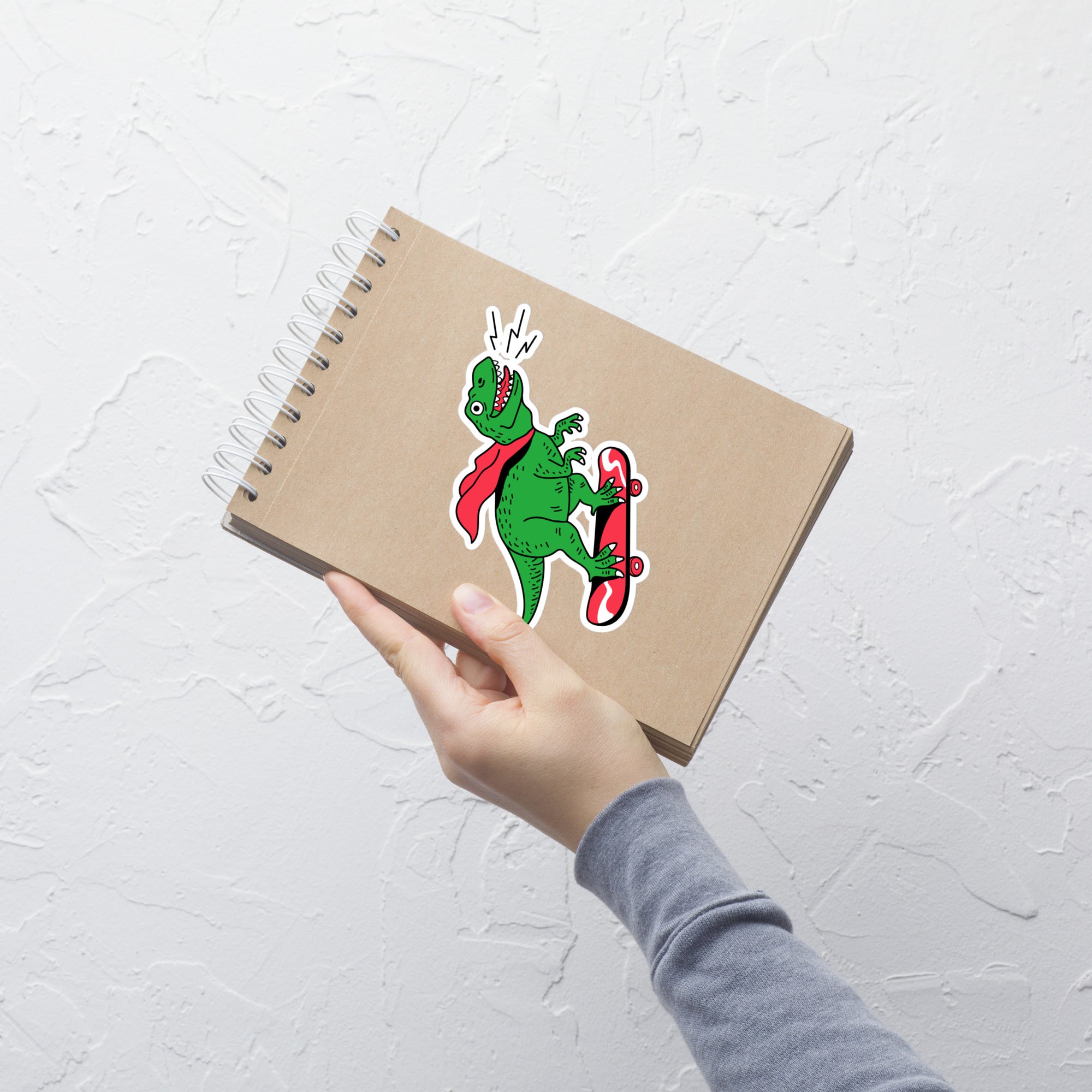 מדבקה סקייטר דינוזאור