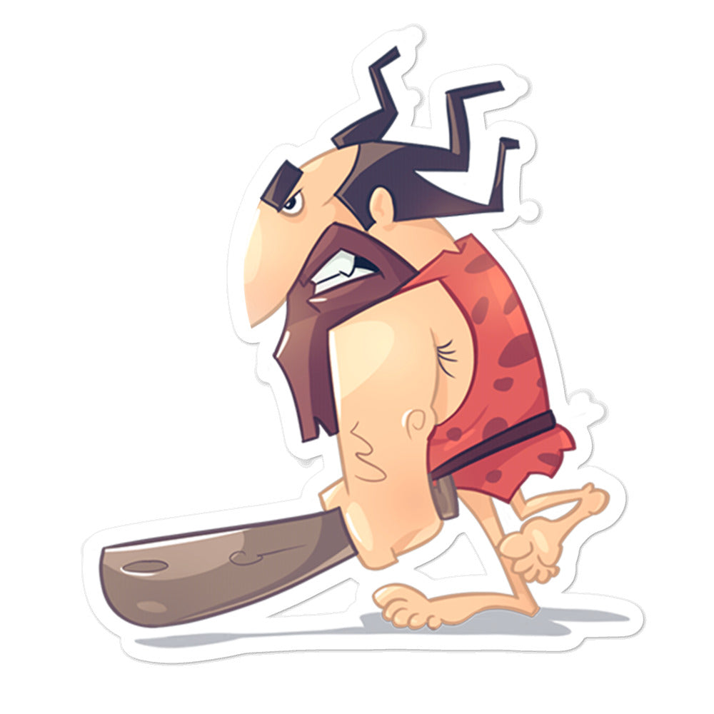 מדבקה אדם קדמון עצבני