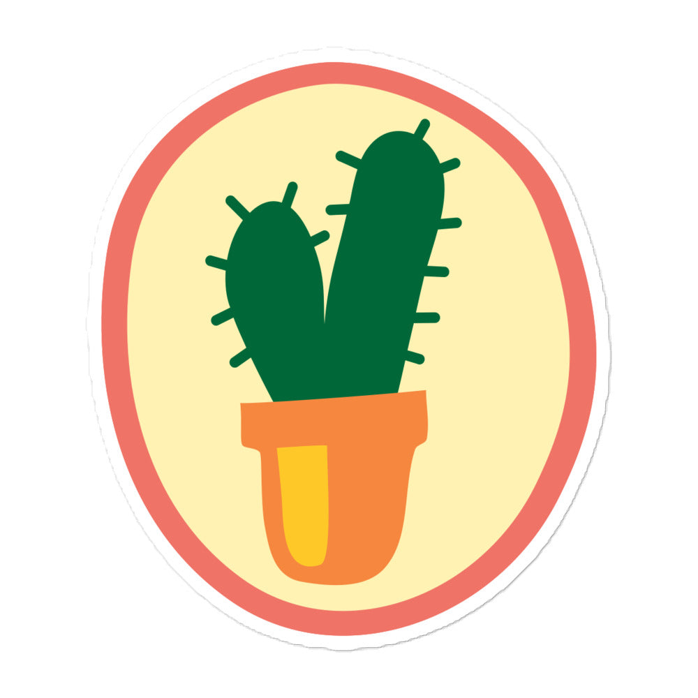 מדבקה קקטוס וינטאג'