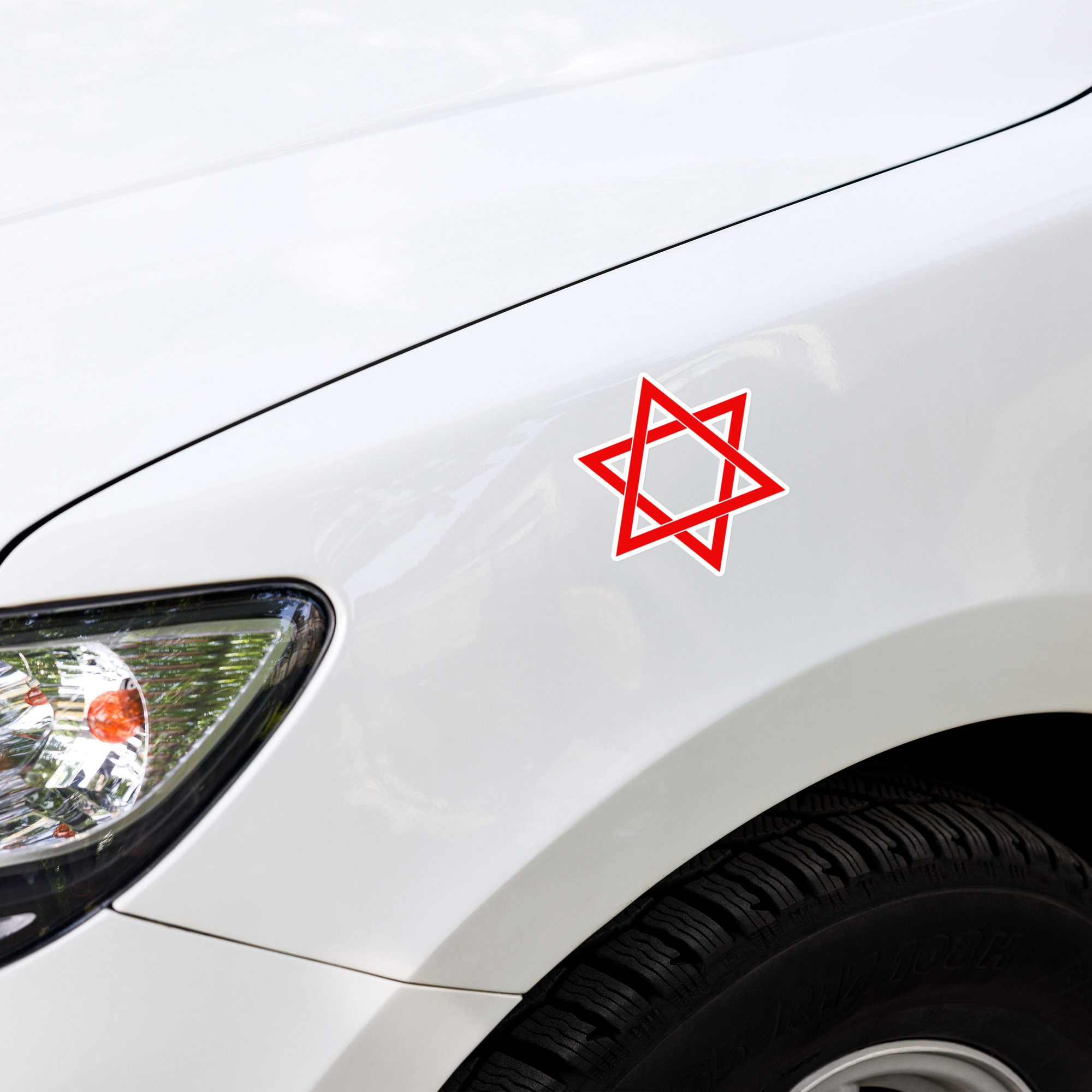 Red Star of David sticker