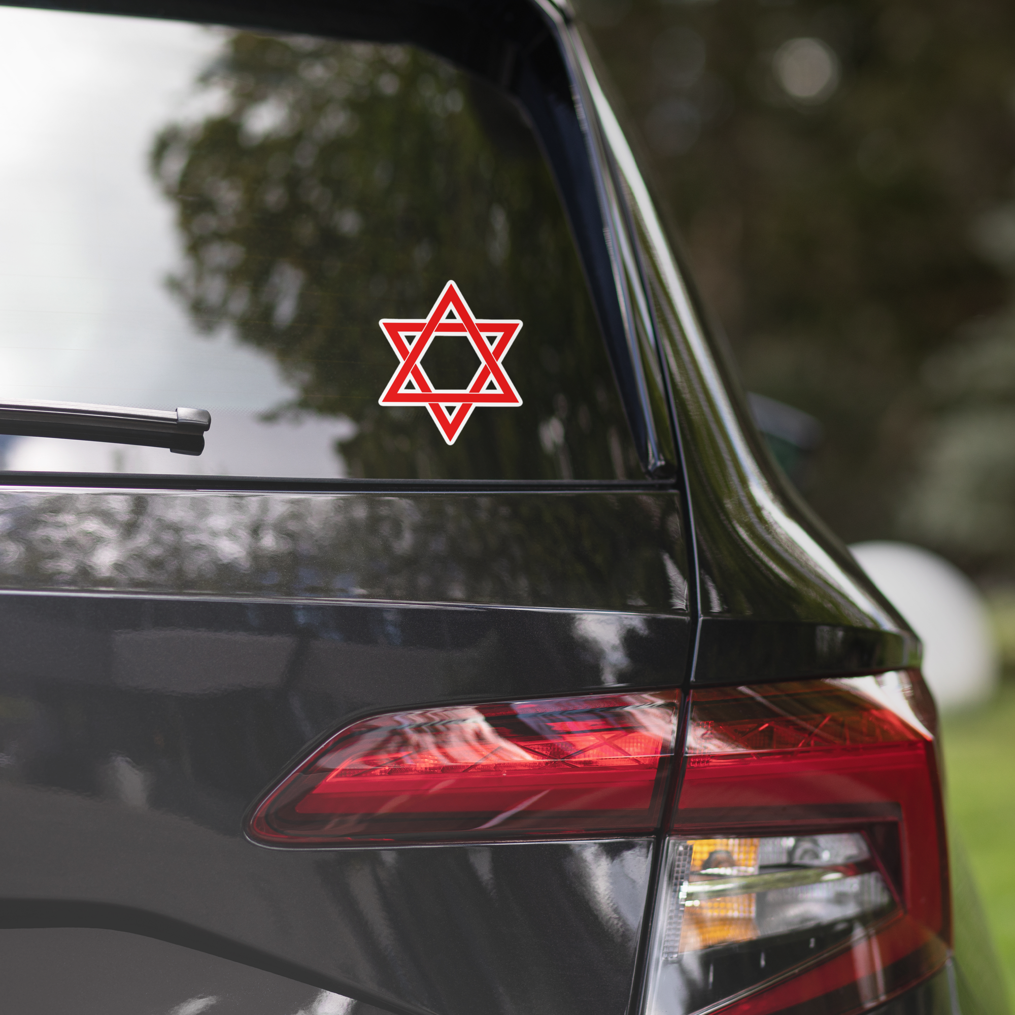 Red Star of David sticker