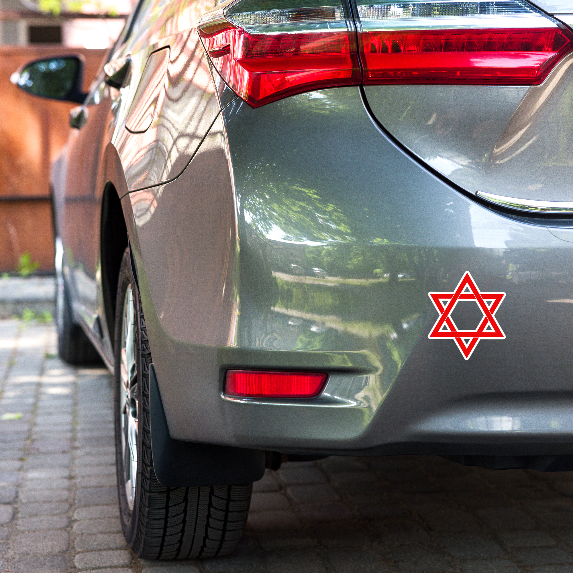 Red Star of David sticker