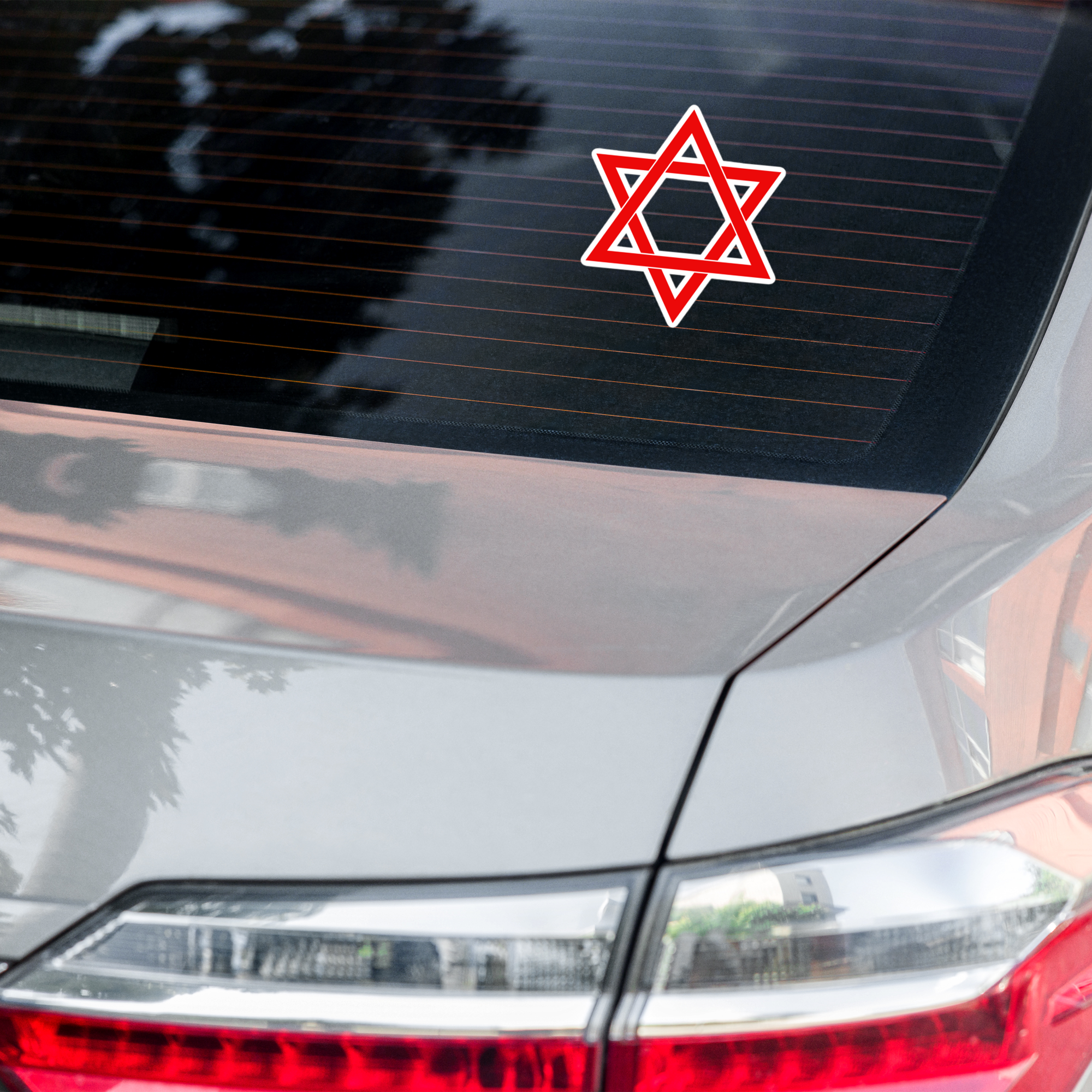 Red Star of David sticker