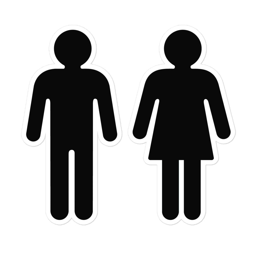 מדבקות לשירותים - גבר ואישה